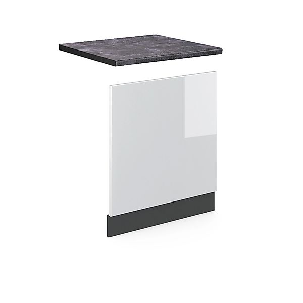 Vicco Frontblende R-Line Weiß Hochglanz/Anthrazit 60 cm AP Anthrazit günstig online kaufen