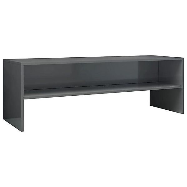 vidaXL TV-Schrank TV-Schrank Hochglanz-Grau 120 x 40 x 40 cm Spanplatte Low günstig online kaufen