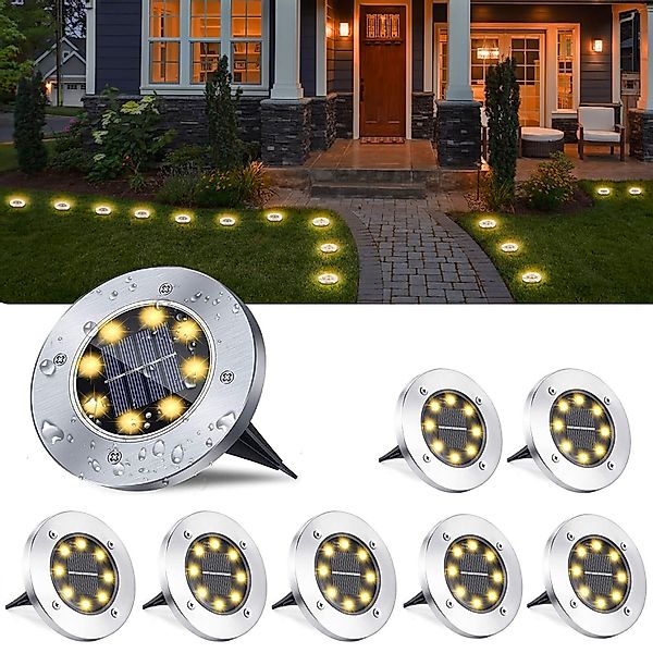 oyajia LED Solarleuchte 8er Set LED günstig online kaufen