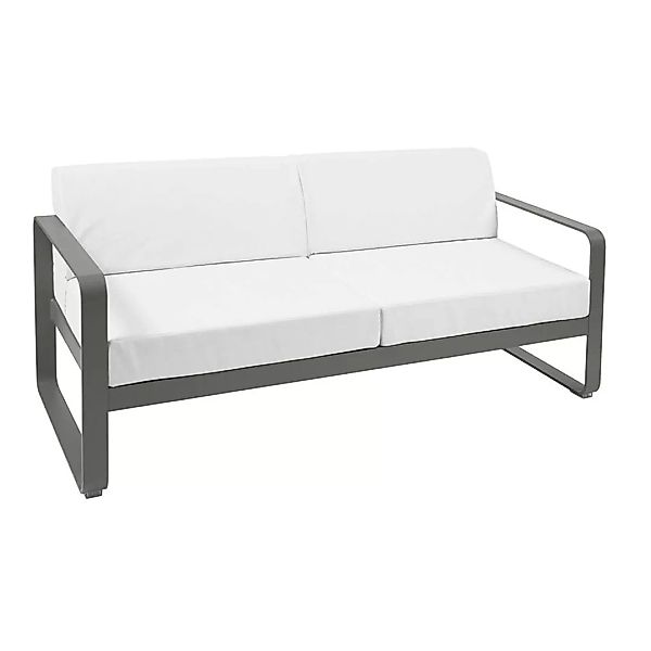 Fermob - Bellevie Outdoor 2-Sitzer Sofa - rosmarin/texturiert/Kissenstoff S günstig online kaufen
