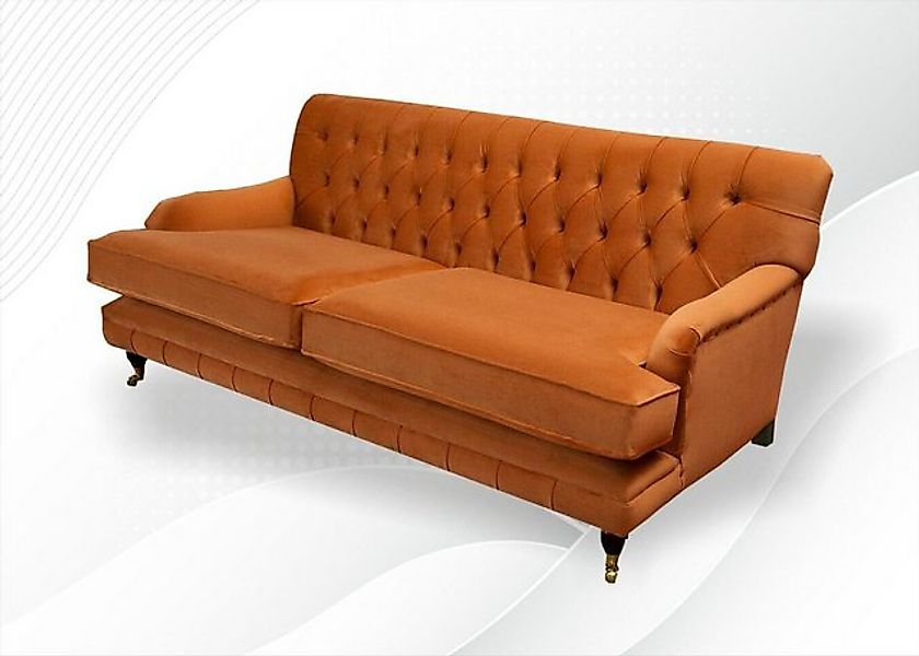 Xlmoebel 2-Sitzer Neu Chesterfield Gelb Stoff Sofa für das Wohnzimmer - Des günstig online kaufen