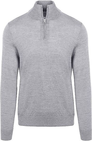 King Essentials The Michael Half Zip Pull Merino Grau - Größe M günstig online kaufen