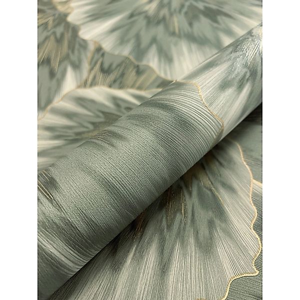 Newroom Vliestapete Petricca Olive Blumen Natur Strukturiert FSC® günstig online kaufen