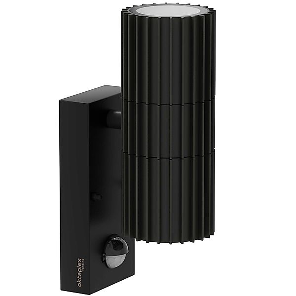 Oktaplex Para Außenlampe mit Bewegungsmelder 2x GU10 Fassung Wandleuchte Sc günstig online kaufen