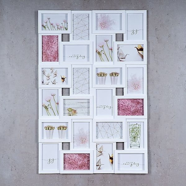 Levandeo® Bilderrahmen Collage, Bilderrahmen weiß 24 günstig online kaufen