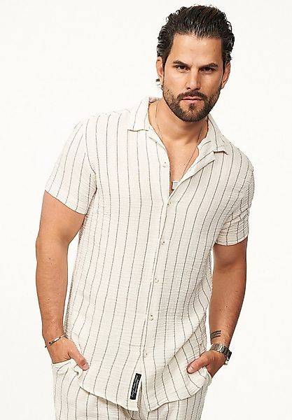 CARISMA Kurzarmhemd für Herren im luftigen Crinkle-Stoff mit Streifen - Sum günstig online kaufen