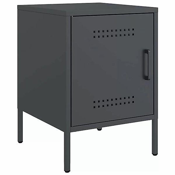 vidaXL Nachttisch Anthrazit 36x39x50,5 cm Stahl günstig online kaufen