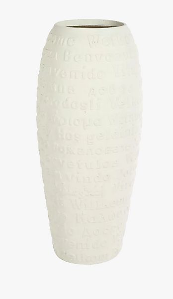 Welcome Bodenvase mit Schriftzug Willkommen Ø 39 cm, Höhe 90 cm günstig online kaufen