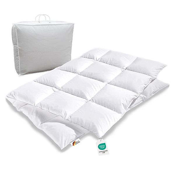 Extra warme 100% sibirische Daunen Bettdecke Daunendecke 155x220 1400g günstig online kaufen