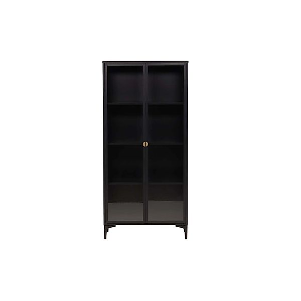ebuy24 Piring Vitrinenschrank 2 Glastüren Schwarz günstig online kaufen
