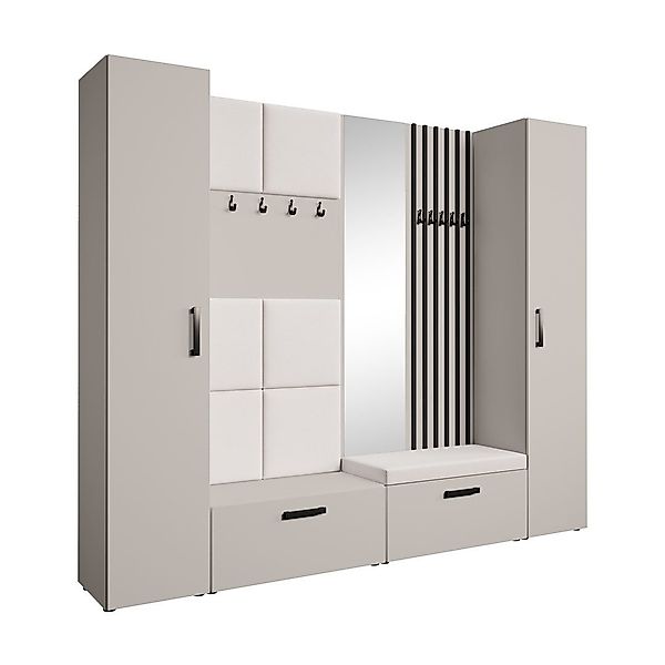 Beautysofa Garderobenschrank mit gepolsterten Paneelen und günstig online kaufen