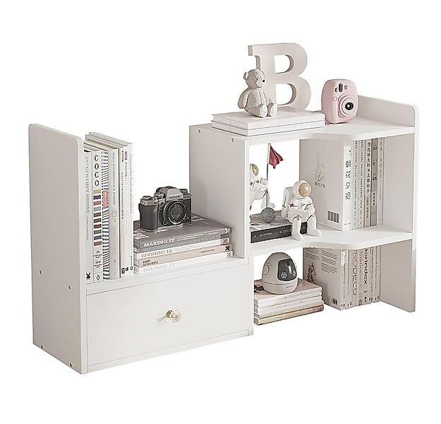 NUODWELL Bücherregal Erweiterbares Desktop-Bücherregal, verstellbarer Büros günstig online kaufen