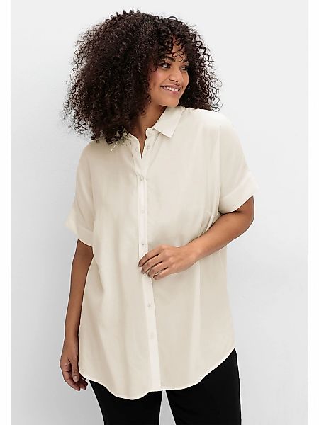 Sheego Hemdbluse "Große Größen", mit überschnittenen Schultern günstig online kaufen