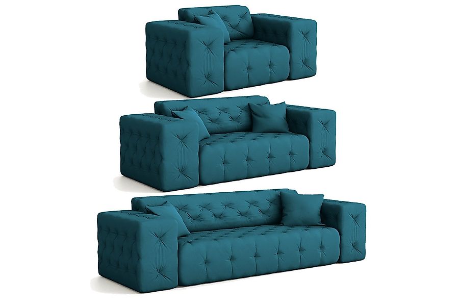 Fun Möbel Polstergarnitur Sofaset Designersofa CHANTAL günstig online kaufen