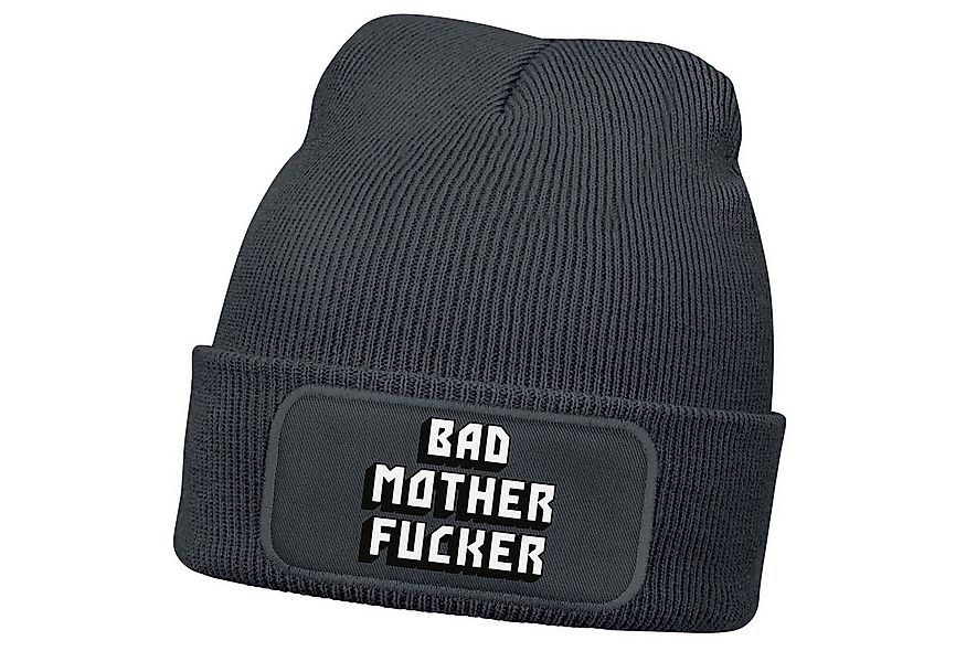 MoonWorks Beanie Herren Beanie mit Patch Strickmütze mit Design Spruch Bad günstig online kaufen