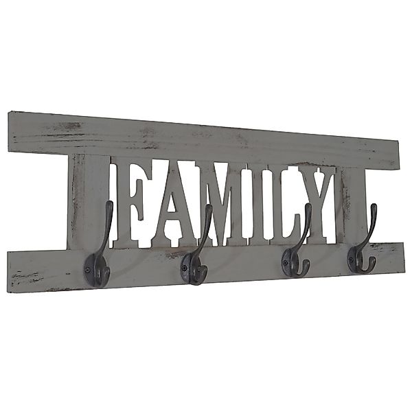 MCW Wandgarderobe C60 Family Shabby-Look Grau Shabby günstig online kaufen