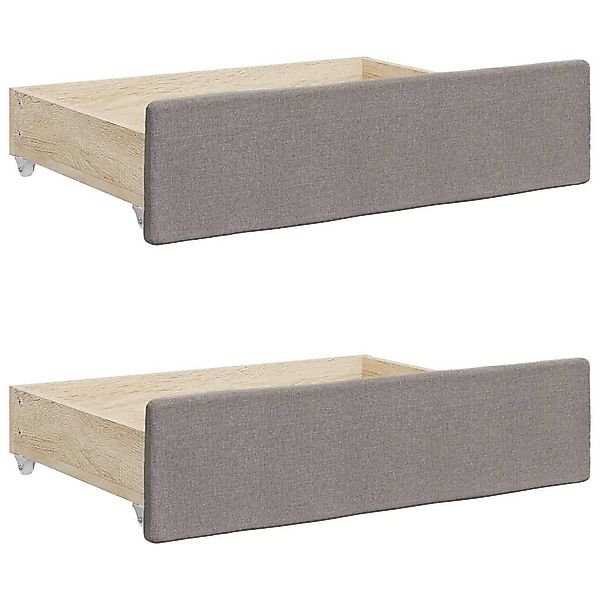 vidaXL Bettschubkasten Bettschubladen 2 Stk. Taupe günstig online kaufen