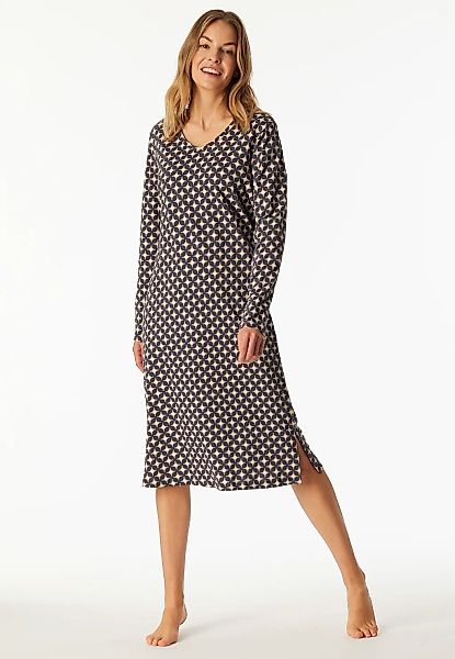 Schiesser Nachthemd "Comfort Essentials", Baumwolle, leichter V-Ausschnitt, günstig online kaufen