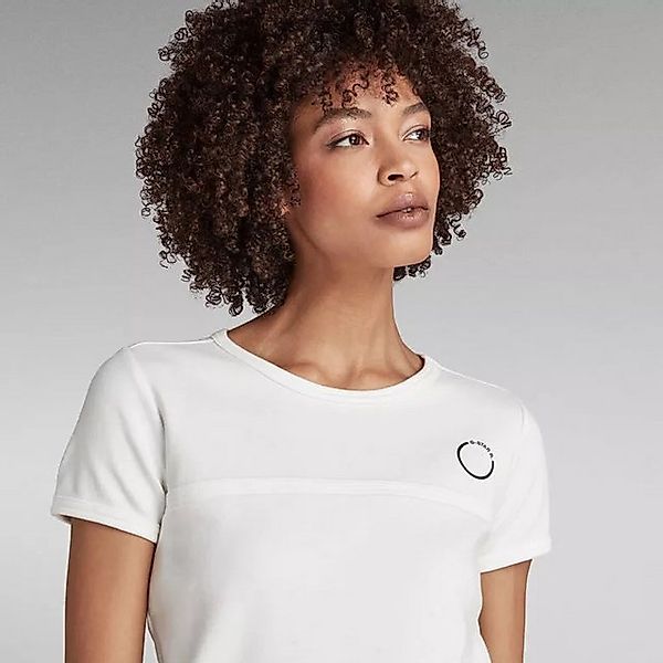 G-STAR T-Shirt Damen Top Kurzarm Slim Fit Front Stitch Tee Milk White Größe günstig online kaufen