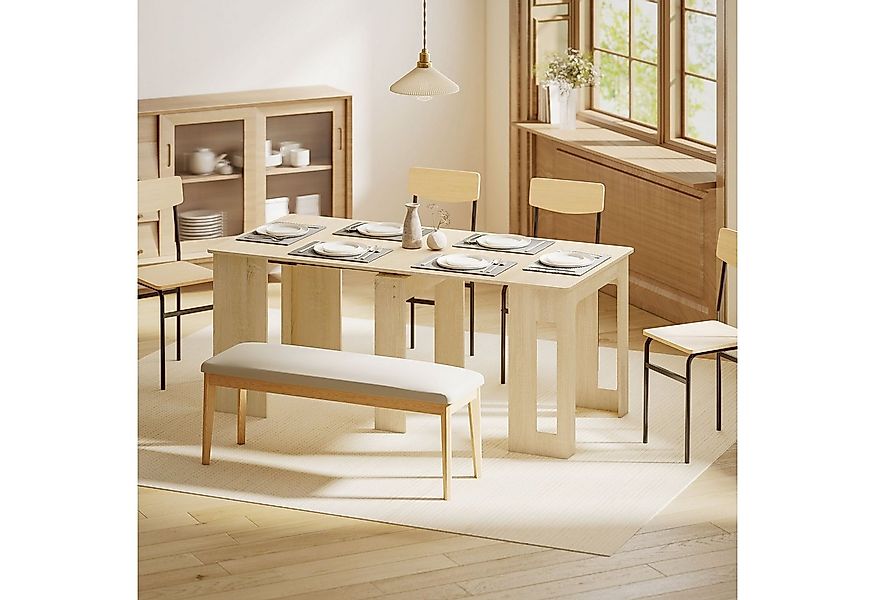 HOMCOM Klapptisch Ausziehbar, platzsparend (Ausziehbar Küchentisch, 1-St., günstig online kaufen