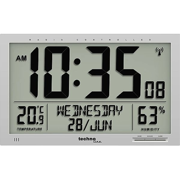 technoline Wanduhr WS 8013 Silber günstig online kaufen