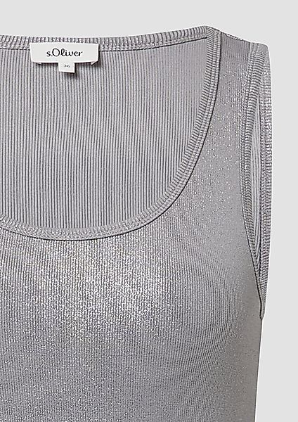 s.Oliver Shirttop Geripptes Tank-Top mit glitzerndem günstig online kaufen