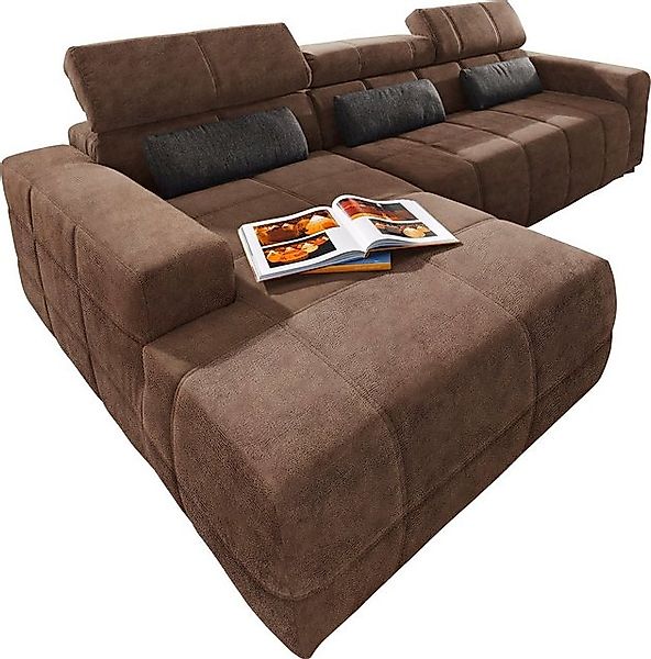 DOMO collection Ecksofa "Brandon Sitzbelastung 140 kg, große Ausführung, B/ günstig online kaufen