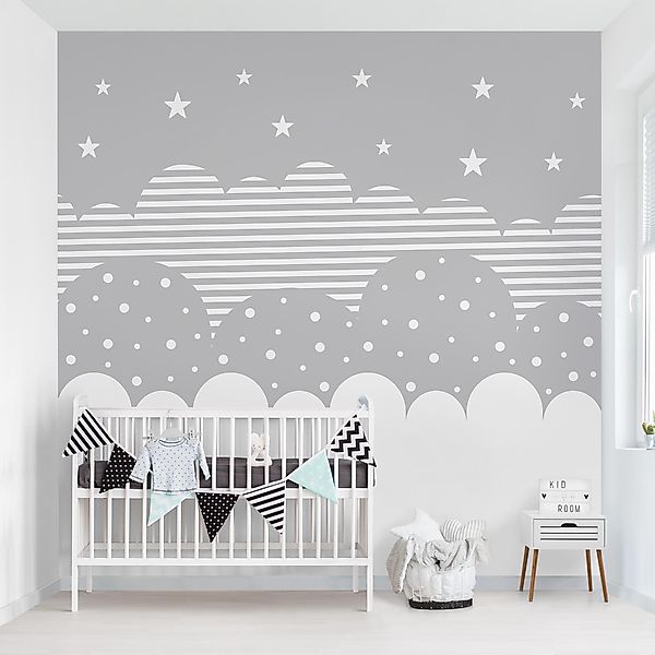 Bilderdepot24 Kindertapete Wolken Sterne Kinder Himmel günstig online kaufen