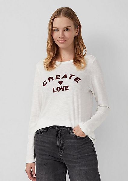s.Oliver Langarmshirt T-Shirt Longsleeve mit appliziertem Artwork günstig online kaufen