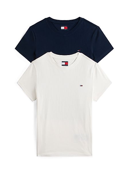 Tommy Jeans T-Shirt "TJW 2PACK C-NECK TEE", 2 Stk. mit Logo-Stickerei günstig online kaufen