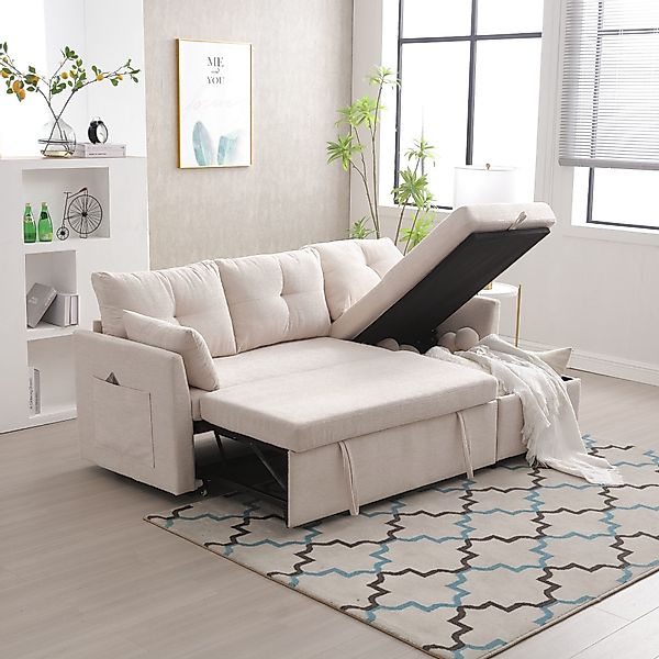 LVHOM Loungesofa Modulares Ecksofa mit Schlaffunktion, günstig online kaufen