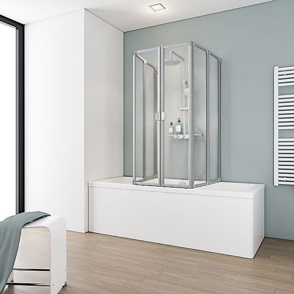 Schulte Badewannenfaltwand Komfort, geeignet für Badewannentiefen von 70-80 günstig online kaufen