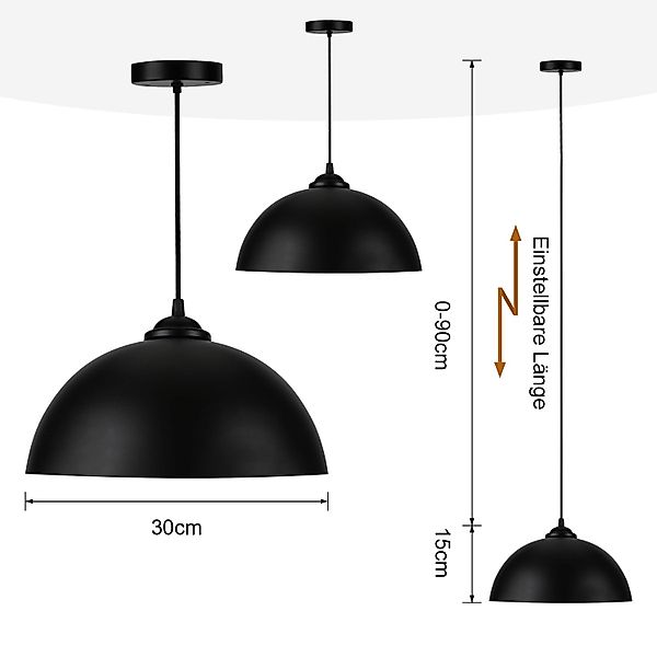 Clanmacy Pendelleuchte 2er Lampenschirm Industrielle Vintage günstig online kaufen
