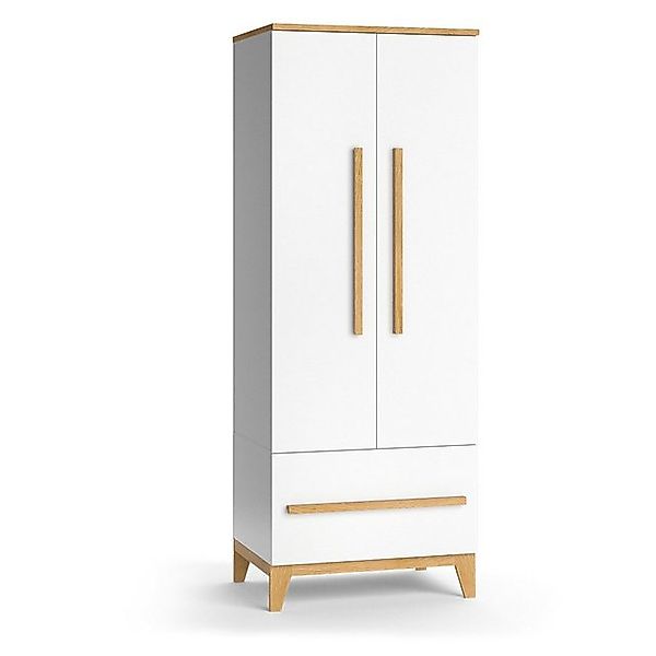 VitaliSpa® Kleiderschrank Malia, Weiß/Eiche, 70 x 187 cm günstig online kaufen