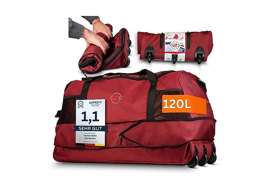 cocoono Reisetasche Faltbare Reisetasche mit Rollen 120 L – XXL Rolltasche günstig online kaufen