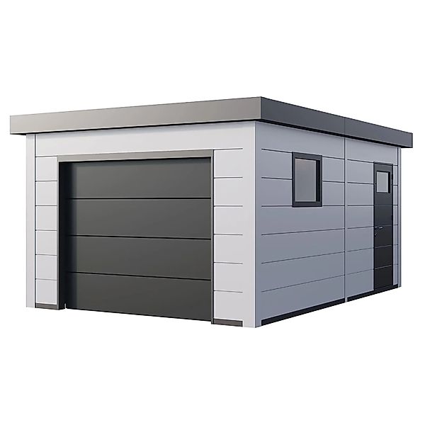 Garage 3654 mit Weiße Ecken 358 cm x 538 cm Weiß günstig online kaufen