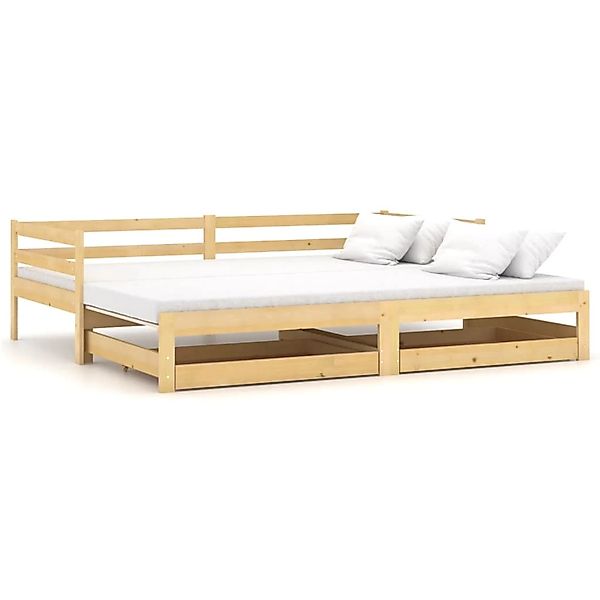 vidaXL Ausziehbares Tagesbett 2x 90x200 cm Massivholz Kiefer 3083694 günstig online kaufen