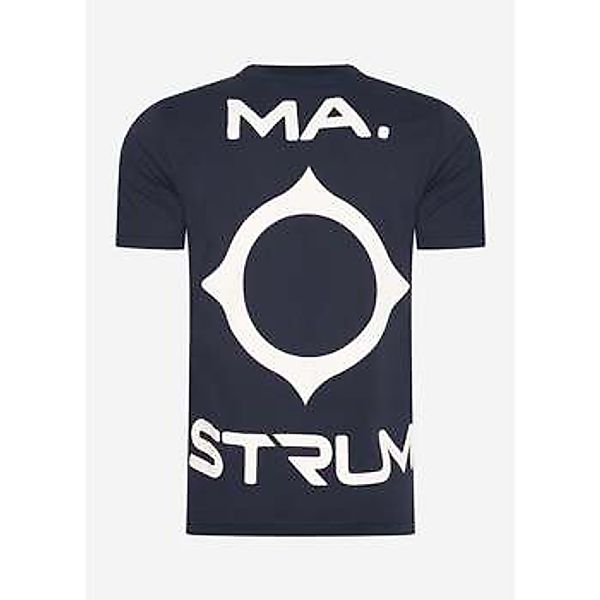 Ma.strum  T-Shirts & Poloshirts Oversized back logo print tee - ink navy günstig online kaufen