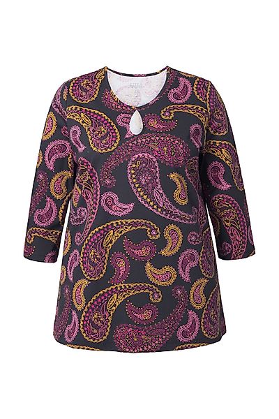 Ulla Popken Longshirt Shirt A-Linie Rundhals günstig online kaufen