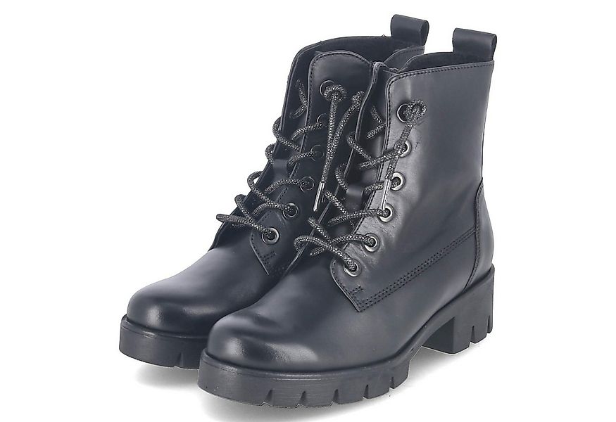 Gabor Gabor 71.711.37 Damen Glattleder schwarz Schnürstiefel günstig online kaufen