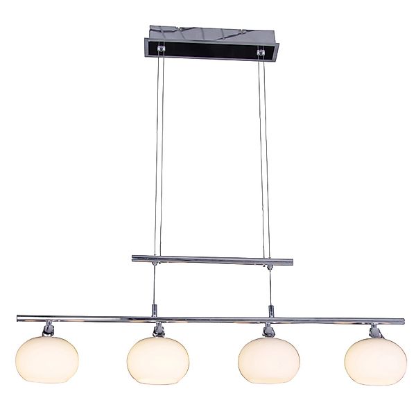 Näve LED-Pendelleuchte Kemi Chrome Ø 150 cm x 82 cm 4er-Set günstig online kaufen