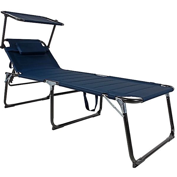 Lex XXL Aluminium Gartenliege Sonnenliege Gepolstert mit Kopfkissen Sonnend günstig online kaufen