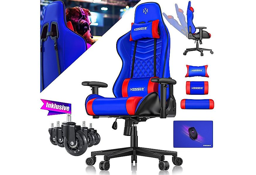 KESSER Gaming Chair, Ergonomisch Gamingstuhl 150kg belastbar Bürostuhl Lend günstig online kaufen