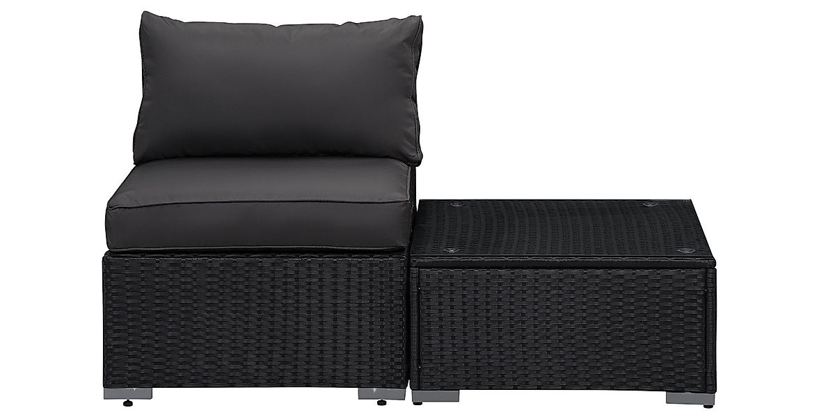 MeXo Gartensofa Rattan Modulsofa mit Liegefunktion günstig online kaufen