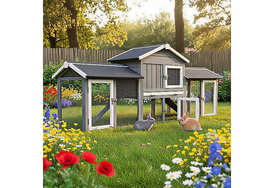 Zooprinz Kleintierstall Don Camillo mit Doppelauslauf 210x85,5x54 cm (BxHxT günstig online kaufen