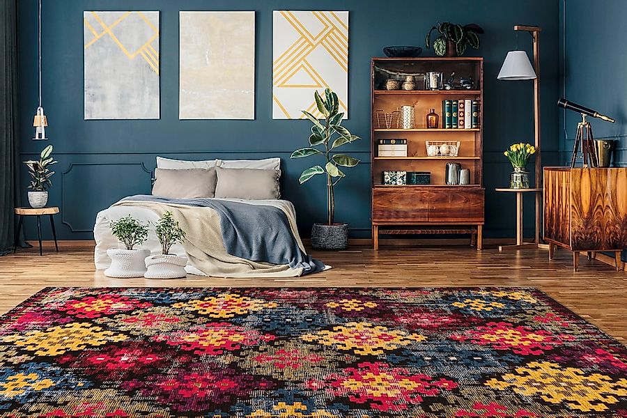 Padiro Teppich »Primavera 325«, rechteckig, 5 mm Höhe, Flachgewebe günstig online kaufen