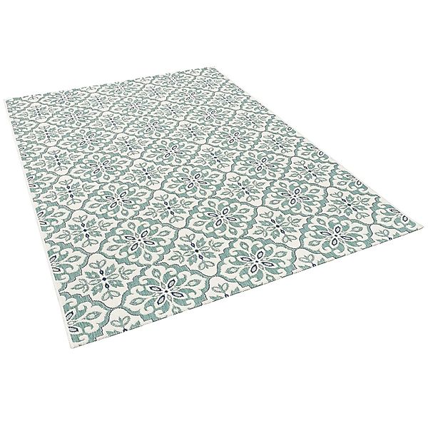 Pergamon In & Outdoor Teppich Carpetto Fliesenoptik Mintgrün 160x230cm günstig online kaufen