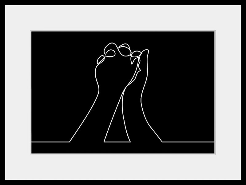 queence Bild »Power of Love«, Motivationsbilder-Kunst-Schwarz-Weiß-Frau-Man günstig online kaufen