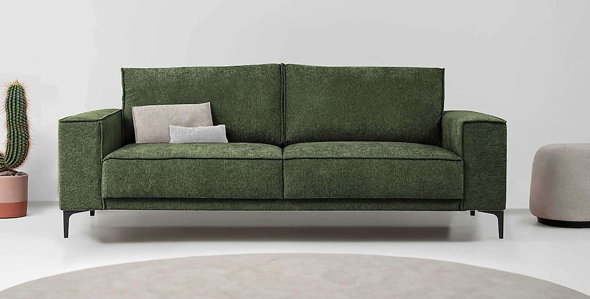 Places of Style 3-Sitzer "3er Sofa Oland, Struktur, Flachgewebe, Luxus-Micr günstig online kaufen