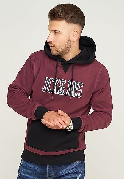Jack & Jones Hoodie DAMIAN SWEAT HOOD Fleece Pullover mit großen Logo, Mit günstig online kaufen